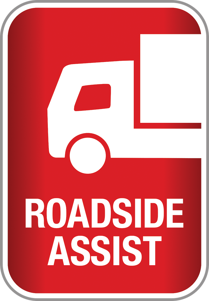 Truck with 'Roadside Assist' displayed